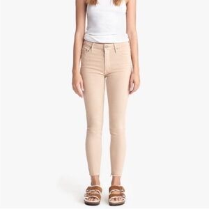 MOTHER High Waisted Looker Ankle Fray Wash Khaki Pants
Size 23 (measures to 24)